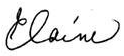 Elanine Agather signature